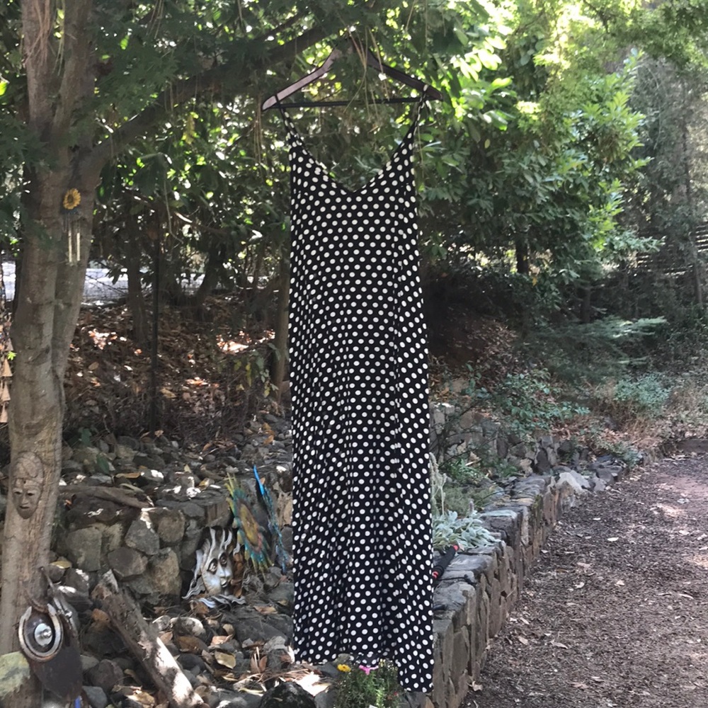 Polka Dot Flowy Maxi Dress